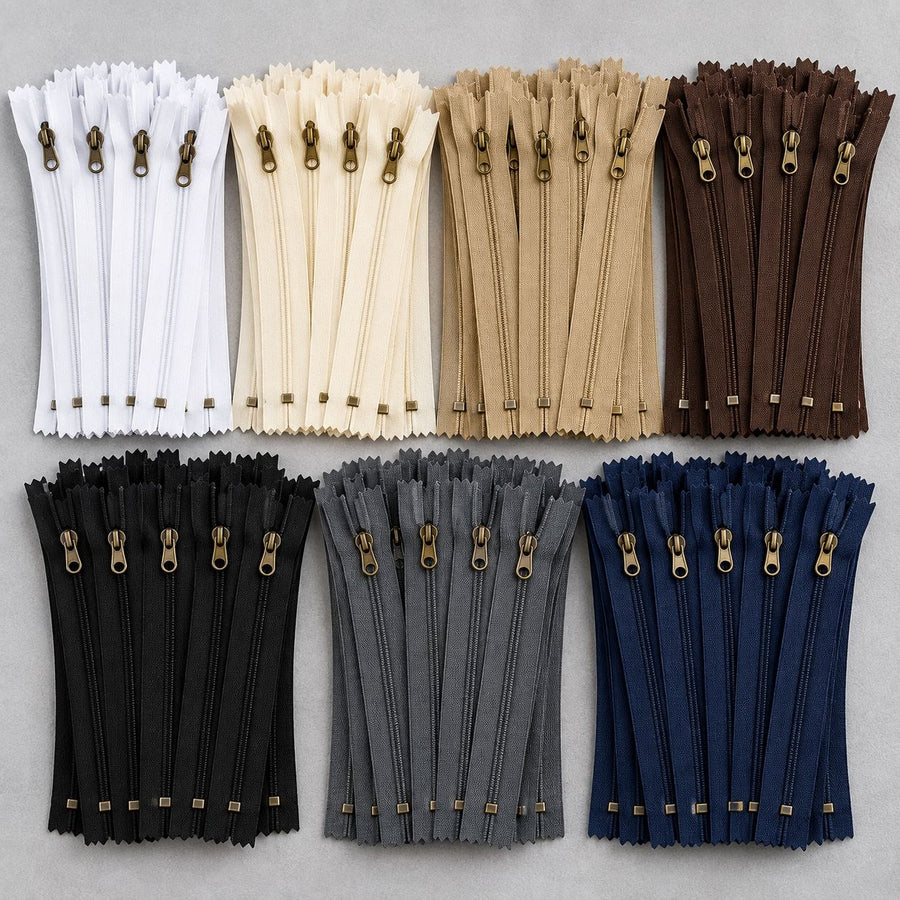 Men’s Trouser & Pant Zippers – Assorted Colours, Pack of 60 Pieces