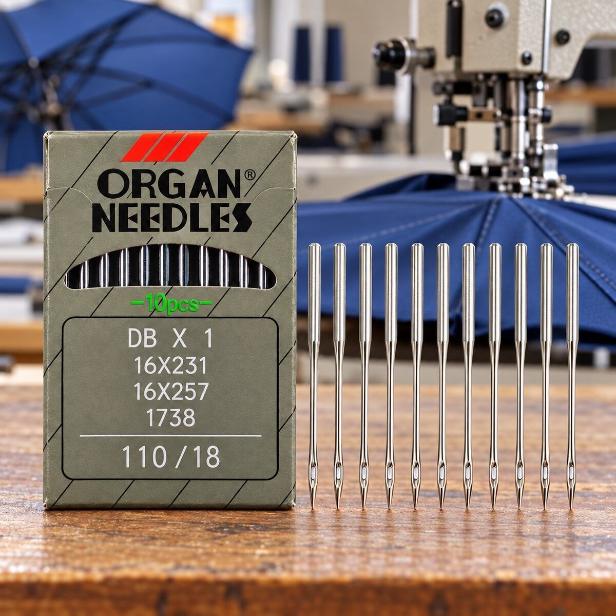 Organ DB×1 Industrial Sewing Machine Needles Size 18/110 – Pack of 10 Pieces