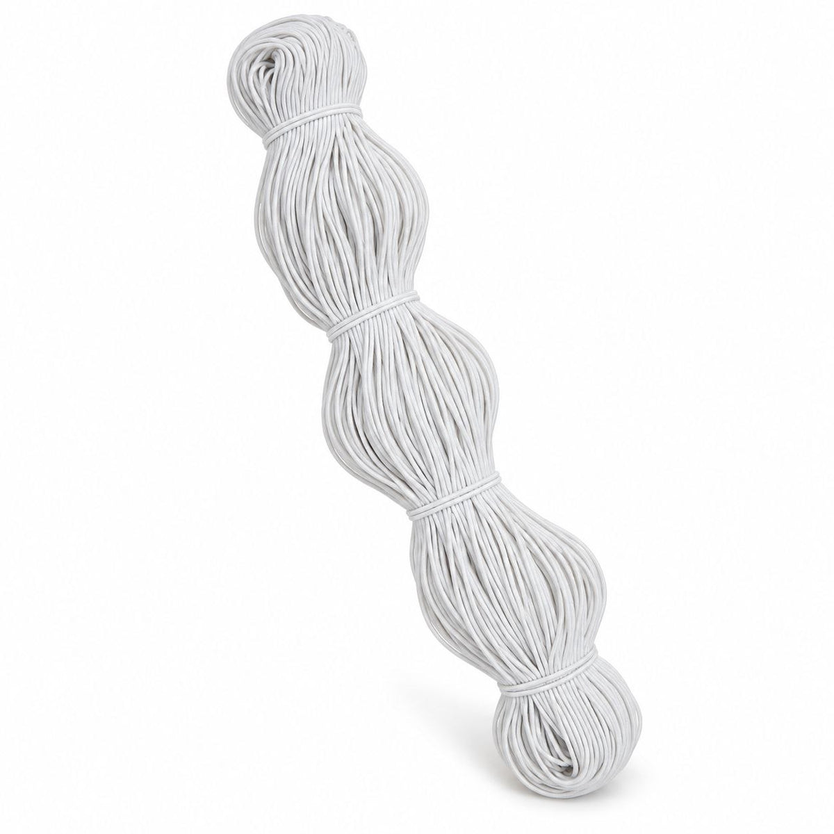 White Round Elastic Cord for Sewing & Shirring – Stretchable Elastic Thread for Tailoring