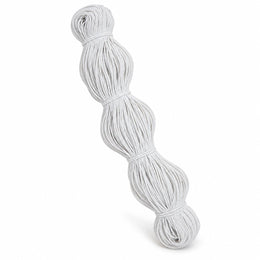 White Round Elastic Cord for Sewing & Shirring – Stretchable Elastic Thread for Tailoring