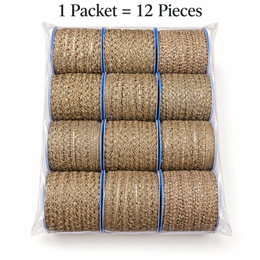 Champagne Gold Assorted Designer Lace Border for Saree, Blouse & Dupatta – 9 Meter Each, Pack of 12