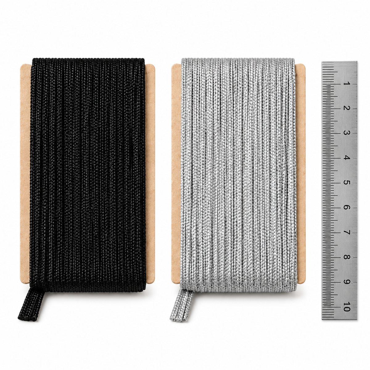 Black & Silver Decorative Piping Tape Combo for Blouse, Saree & Kurti – 18 Meter Each, Pack of 2