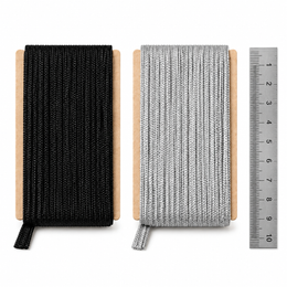 Black & Silver Decorative Piping Tape Combo for Blouse, Saree & Kurti – 18 Meter Each, Pack of 2