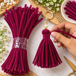 Wine Colour Pipe Cleaner Craft Sticks for DIY Flowers, Art & Craft – 100 Pieces (1 Packet)
