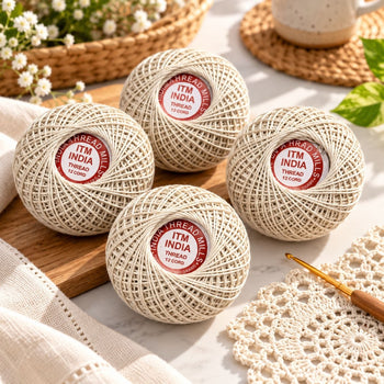 ITM India 12 Cord Cotton Thread 100g Each Pack of 4 | Crochet, Piping & Tailoring Thread