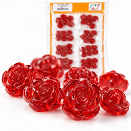 C-721/1R Red Rose Designer Buttons for Kurti, Blouse & Dress – 10 Packets