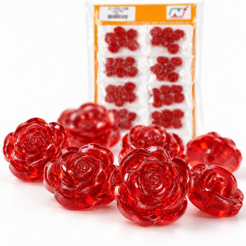 C-721/1R Red Rose Designer Buttons for Kurti, Blouse & Dress – 10 Packets