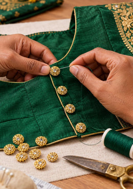 C-28361 Golden Designer Stone Buttons for Kurti, Blouse & Dress – 10 Packets