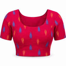 Multicolor Woven Blouse Piece Fabric Combo – Traditional Motif Design – Pack of 10 Pieces