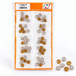 C-720/1S Silver & Golden Stone Designer Buttons for Kurti Blouse Suit – Pack of 120