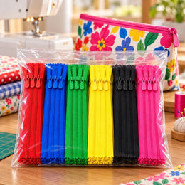 Women’s Garment Zippers for Blouse, Kurti & Dresses – Multicolour, Pack of 60 Pieces