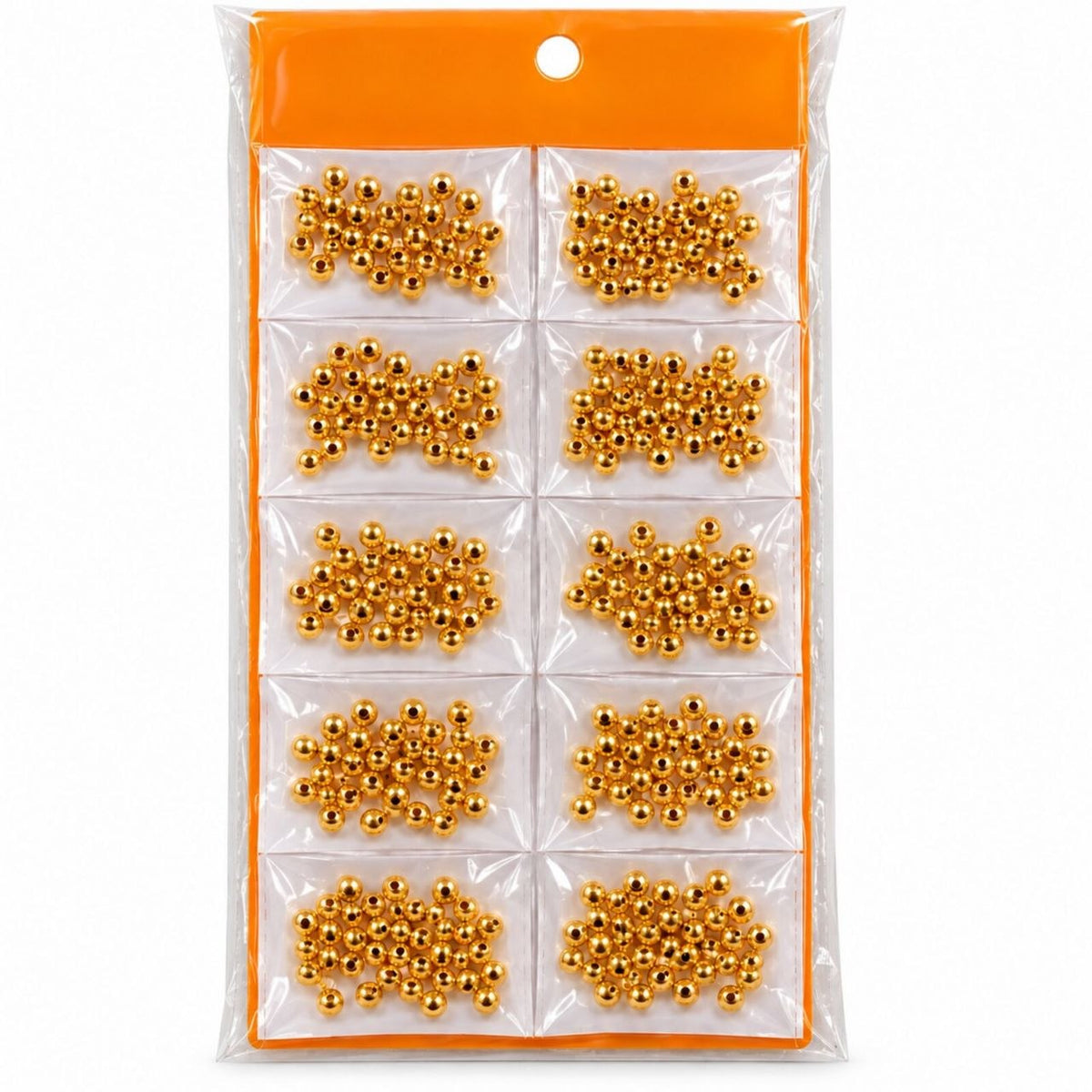 Golden Moti No. 3 – 10 Packet Pack for Blouse, Latkan, Jewellery & Craft Work