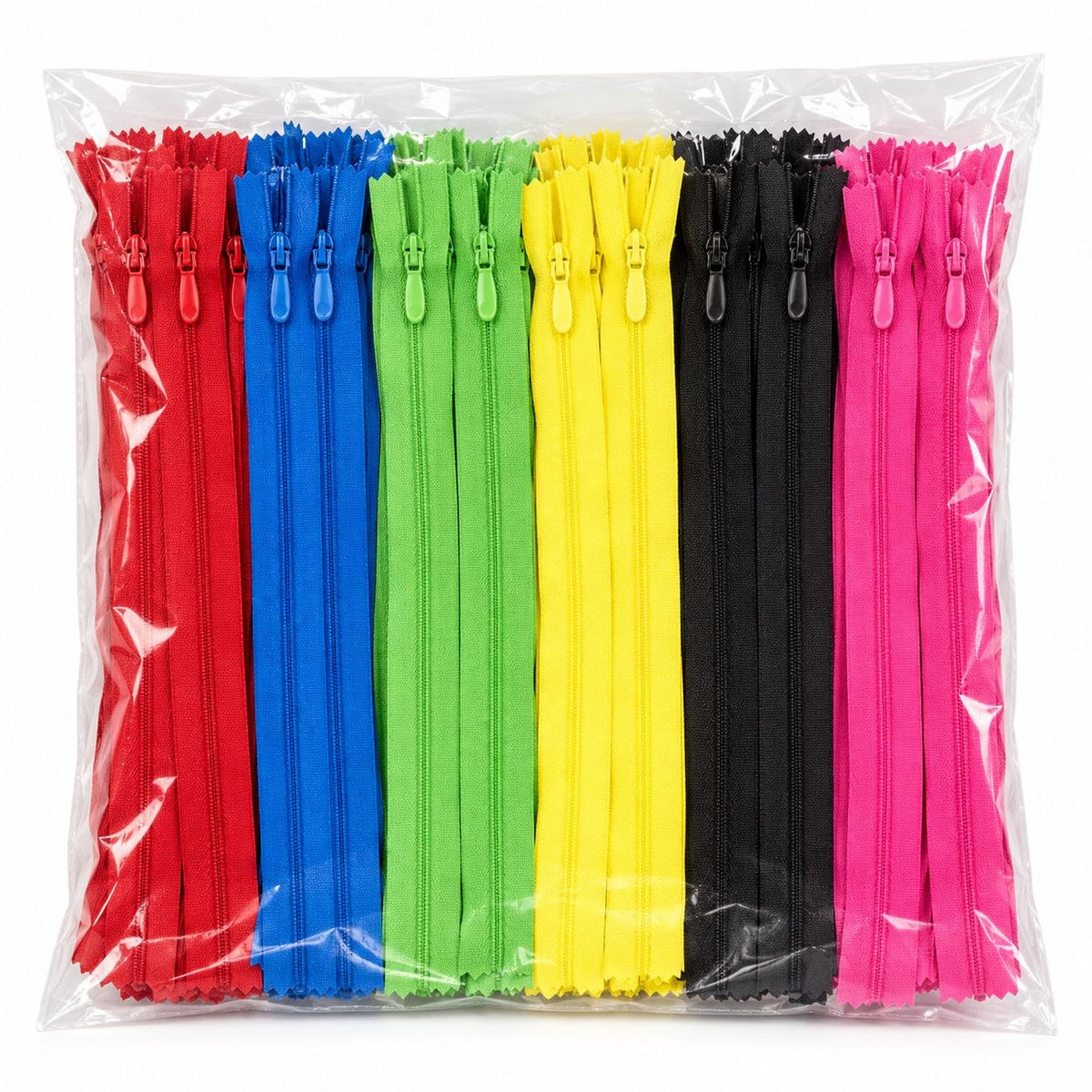 Women’s Dress & Garment Zippers – Multicolour Sewing Zip, Pack of 60 Pieces
