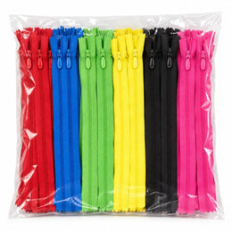 Women’s Dress & Garment Zippers – Multicolour Sewing Zip, Pack of 60 Pieces