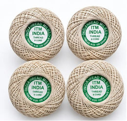 ITM India 9 Cord Cotton Thread 100g Each Pack of 4 | Piping, Crochet & Tailoring Thread