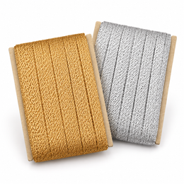 Golden & Silver Decorative Piping Tape Combo for Blouse, Saree & Lehenga – 18 Meter Each, Pack of 2