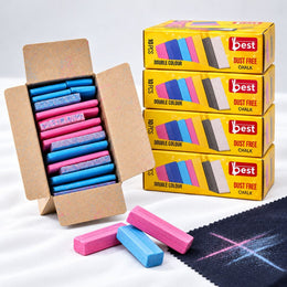 Dust Free Tailor Chalk for Fabric Marking – Multicolour, Pack of 10 Pieces