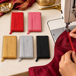 Blouse Piping Dori Pack of 5 Colours for Blouse, Saree & Dress Stitching