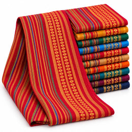 Multicolor Woven Cotton Blouse Piece Fabric – Traditional Stripe & Butta Design | Unstitched Blouse Material | 10 Colour Combo
