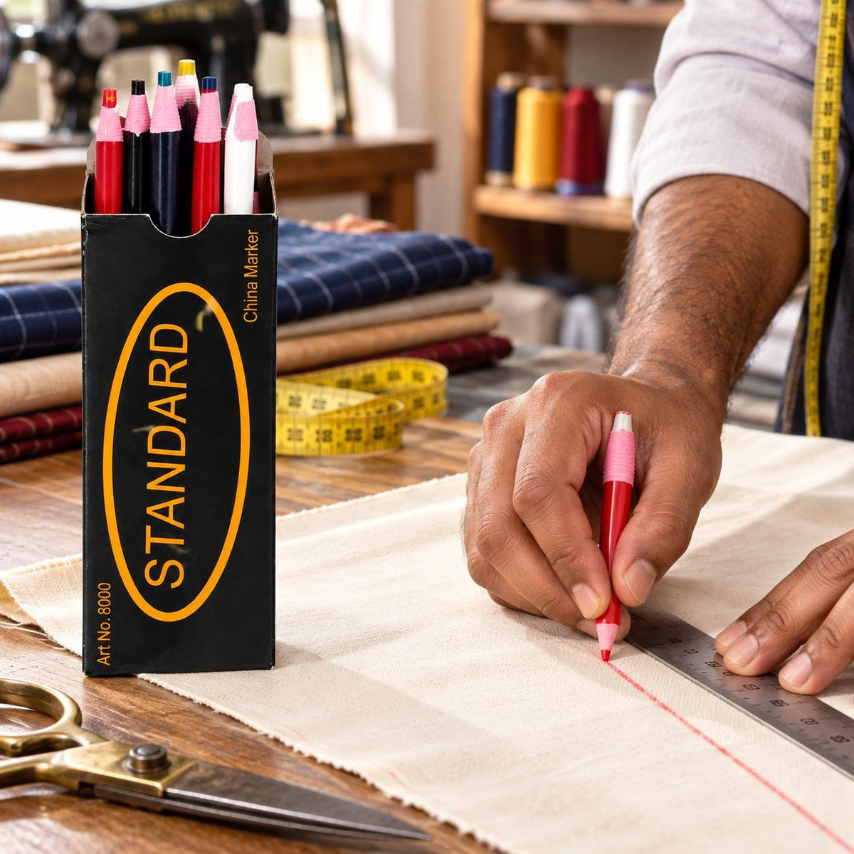 Tailor Fabric Marking Pencil for Sewing, Cutting & Pattern Marking