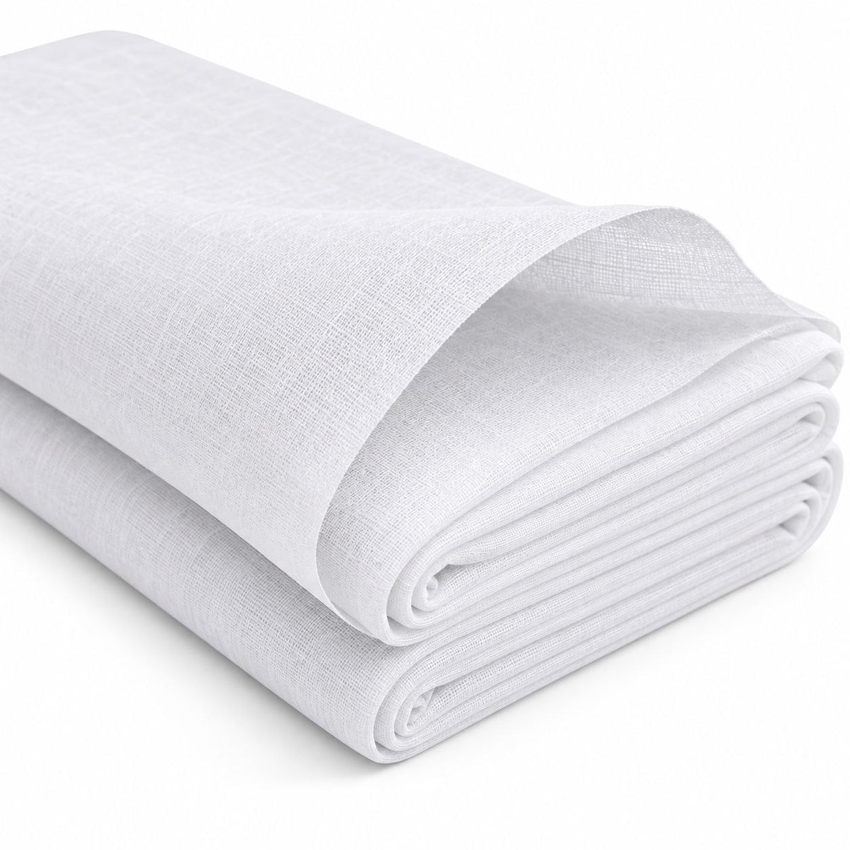White Bukram Fabric for Tailoring & Collar Making | 10 Meter Folded Pack | Shirt, Kurti, Blouse & Garment Interlining