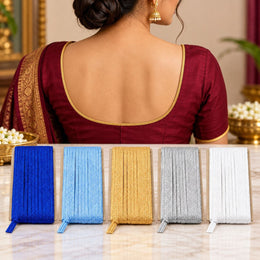 Blouse Piping Dori Pack of 5 Colours | Decorative Piping Cord for Blouse, Saree & Dress Stitching