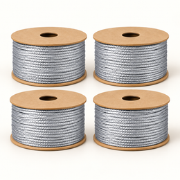 Silver Blouse & Lehenga Dori – Braided Decorative Cord | Pack of 4