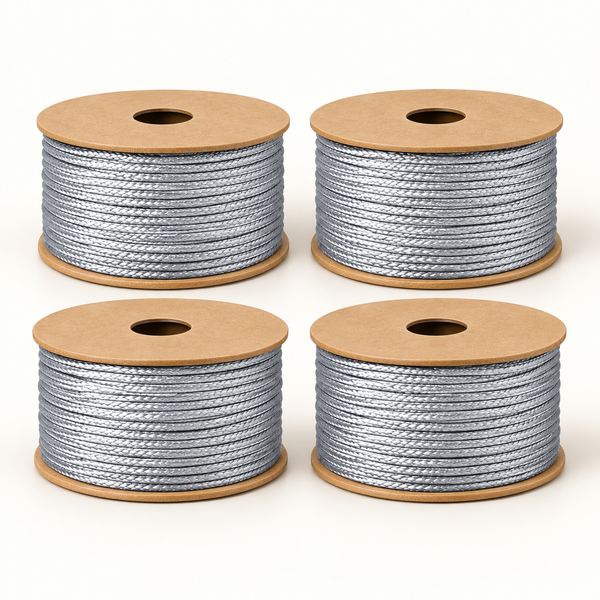 Silver Blouse & Lehenga Dori – Braided Decorative Cord | Pack of 4