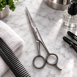 MEC Professional Hair Cutting Scissor 6.5 Inch | Stainless Steel Salon Scissors with Finger Rest