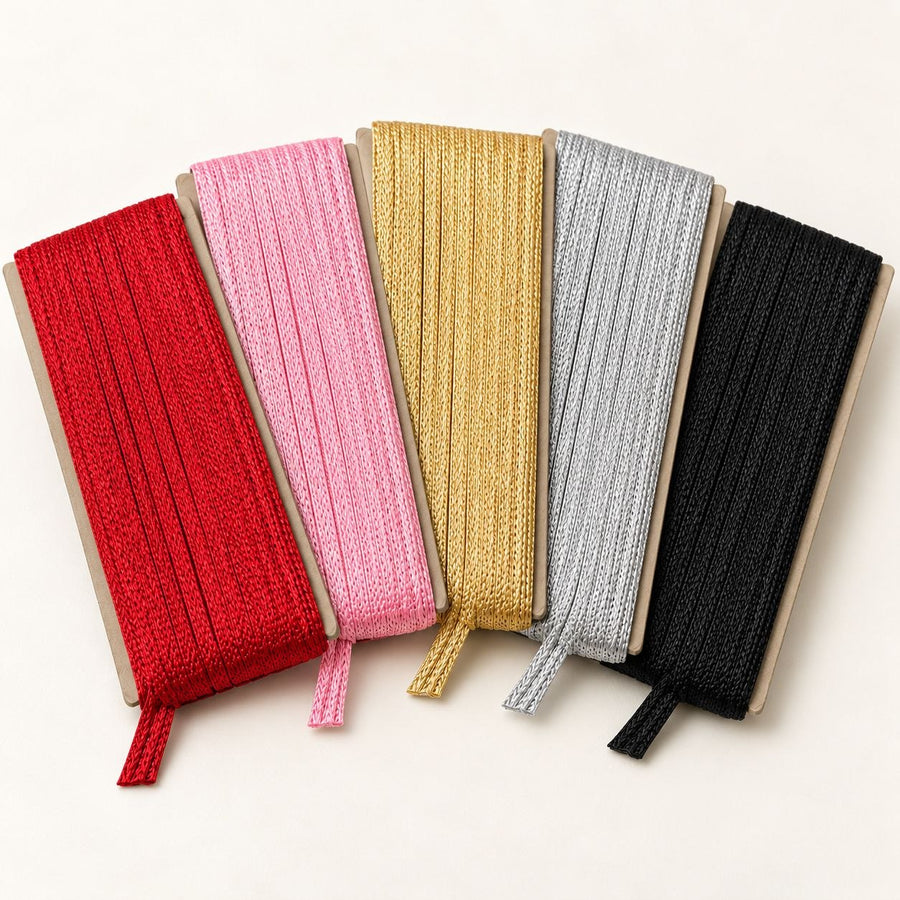 Blouse Piping Dori Pack of 5 Colours for Blouse, Saree & Dress Stitching