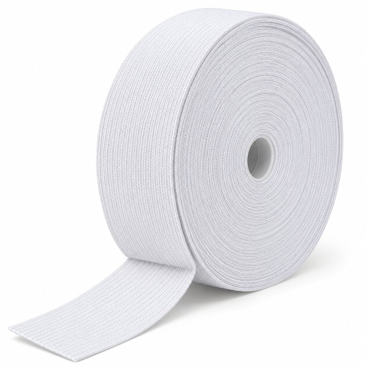 White Elastic Band 1 Inch (25.4 mm) – Stretchable Sewing Elastic for Waistband, Pajama, Skirt & Tailoring