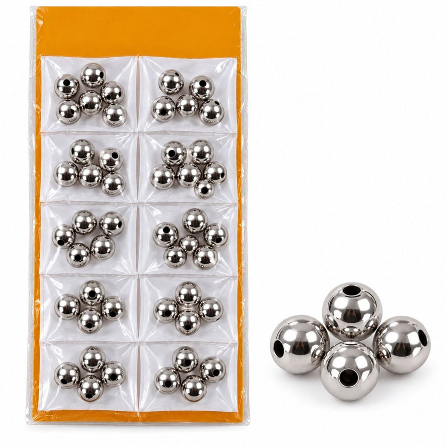 Moti No. 10 Silver Beads for Blouse, Latkan, Lehenga & Craft – Pack of 10 Packets