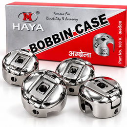 HAYA Bobbin Case for Sewing Machine | Metal Bobbin Case Part No. 103 K | Pack of 10