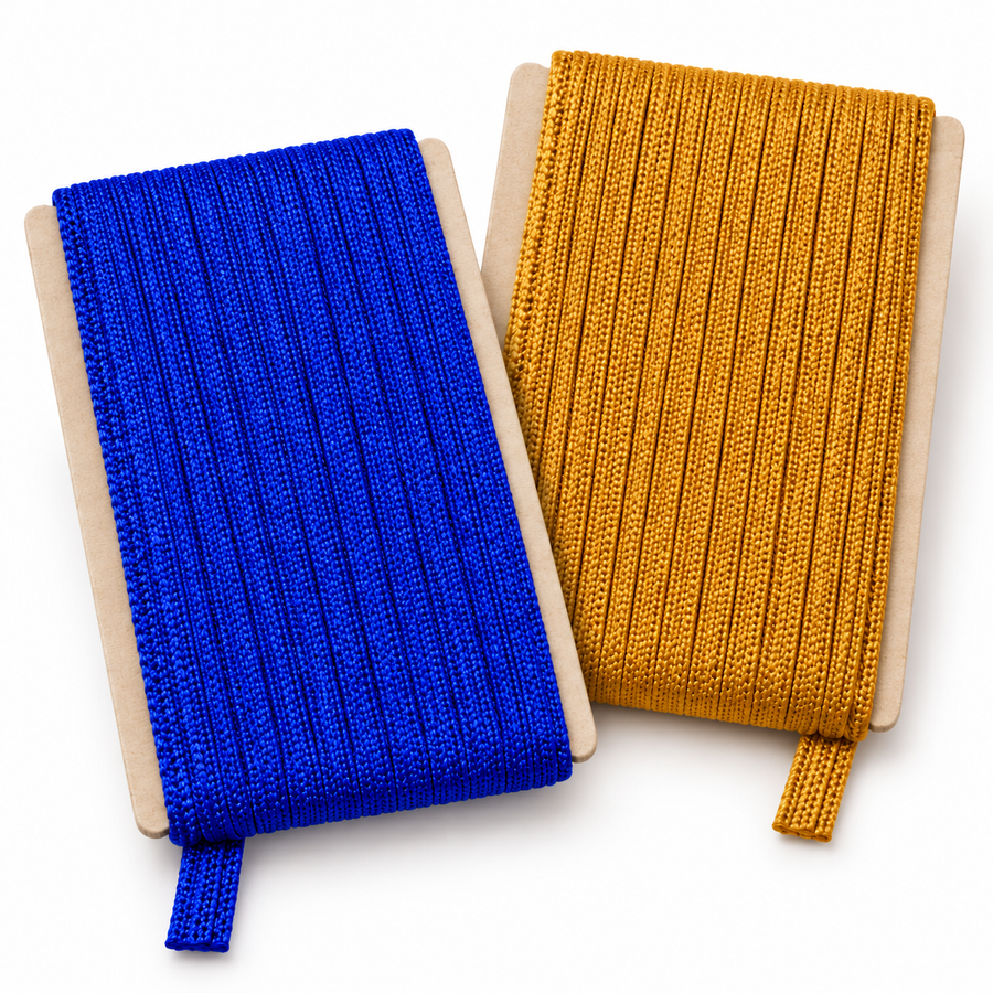 Blue & Golden Piping Dori Combo for Blouse, Saree & Tailoring – 18 Meter Each, Total 36 Meter