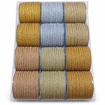 Mixed Metallic Colour Designer Lace Border for Saree, Blouse & Dupatta – 9 Meter Each, Pack of 12