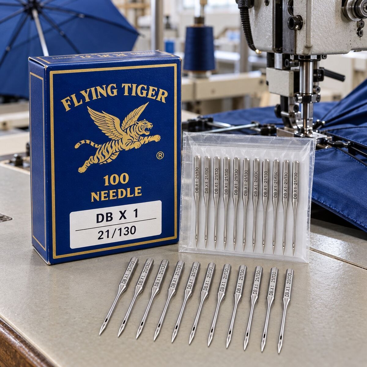 Flying Tiger DB×1 21/130 Industrial Sewing Machine Needles – 100 Needle Box