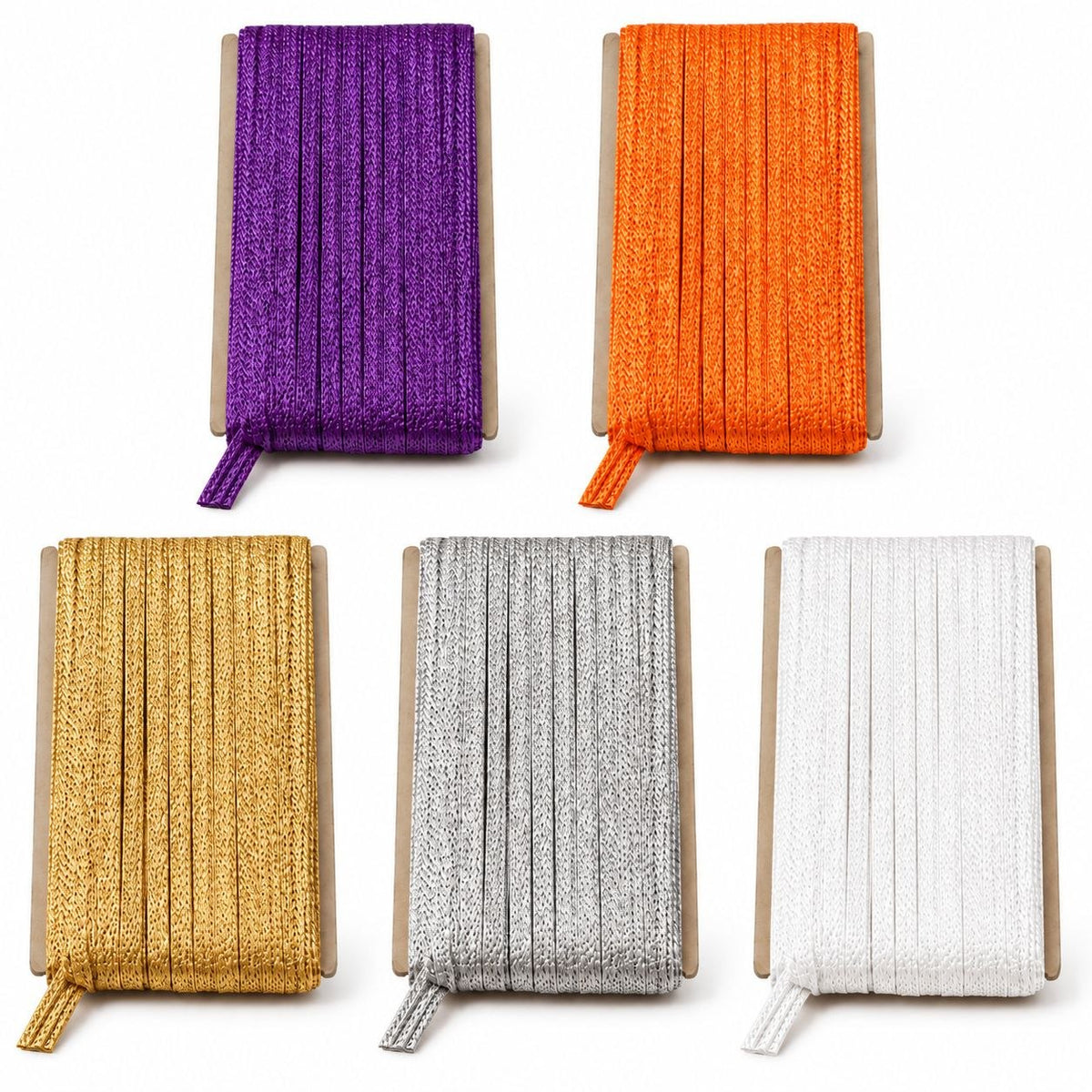 Blouse Piping Dori Pack of 5 Colours | Purple, Orange, Golden, Silver & White | Blouse & Dress Stitching