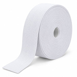 White Elastic Band 1/2 Inch (12.7 mm) – 25 Meter Roll for Sewing, Waistband, Pajama & Garments