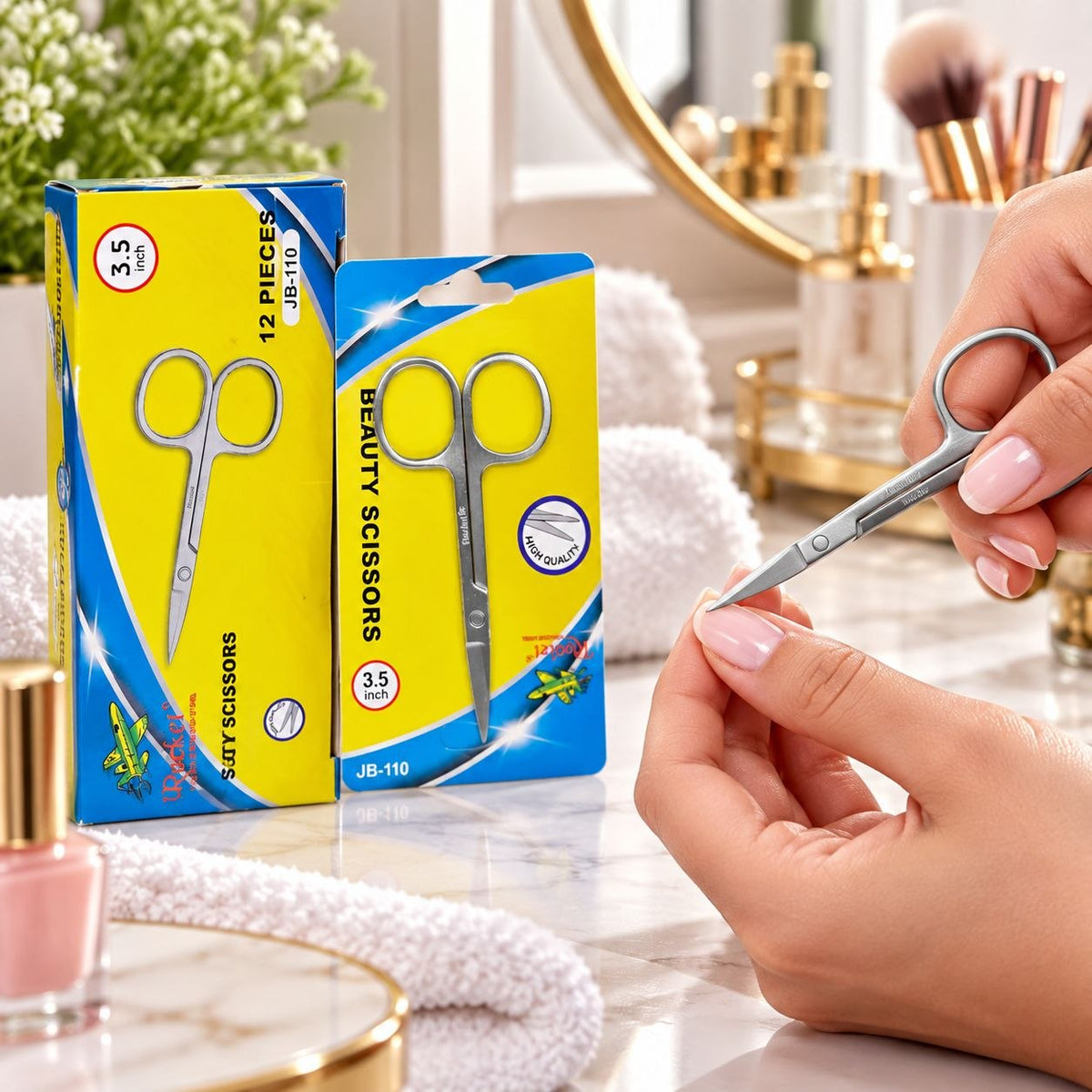 Beauty Scissors 3.5 Inch Stainless Steel Sharp Scissors | Pack of 12