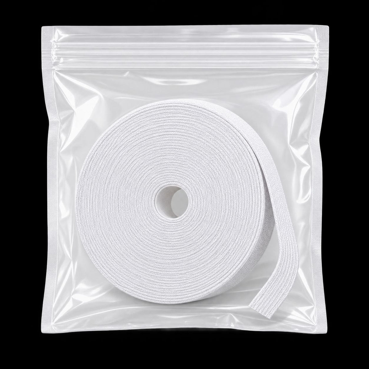 White Elastic Band 1/2 Inch (12.7 mm) – 25 Meter Roll for Sewing, Waistband, Pajama & Garments