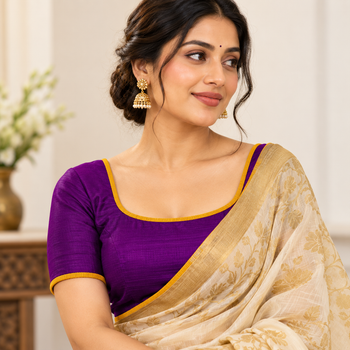 Purple & Golden Piping Dori Combo for Blouse, Saree & Lehenga – 18 Meter Each, Pack of 2