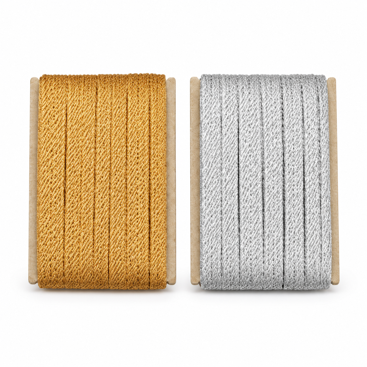 Golden & Silver Decorative Piping Tape Combo for Blouse, Saree & Lehenga – 18 Meter Each, Pack of 2