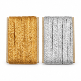 Golden & Silver Decorative Piping Tape Combo for Blouse, Saree & Lehenga – 18 Meter Each, Pack of 2