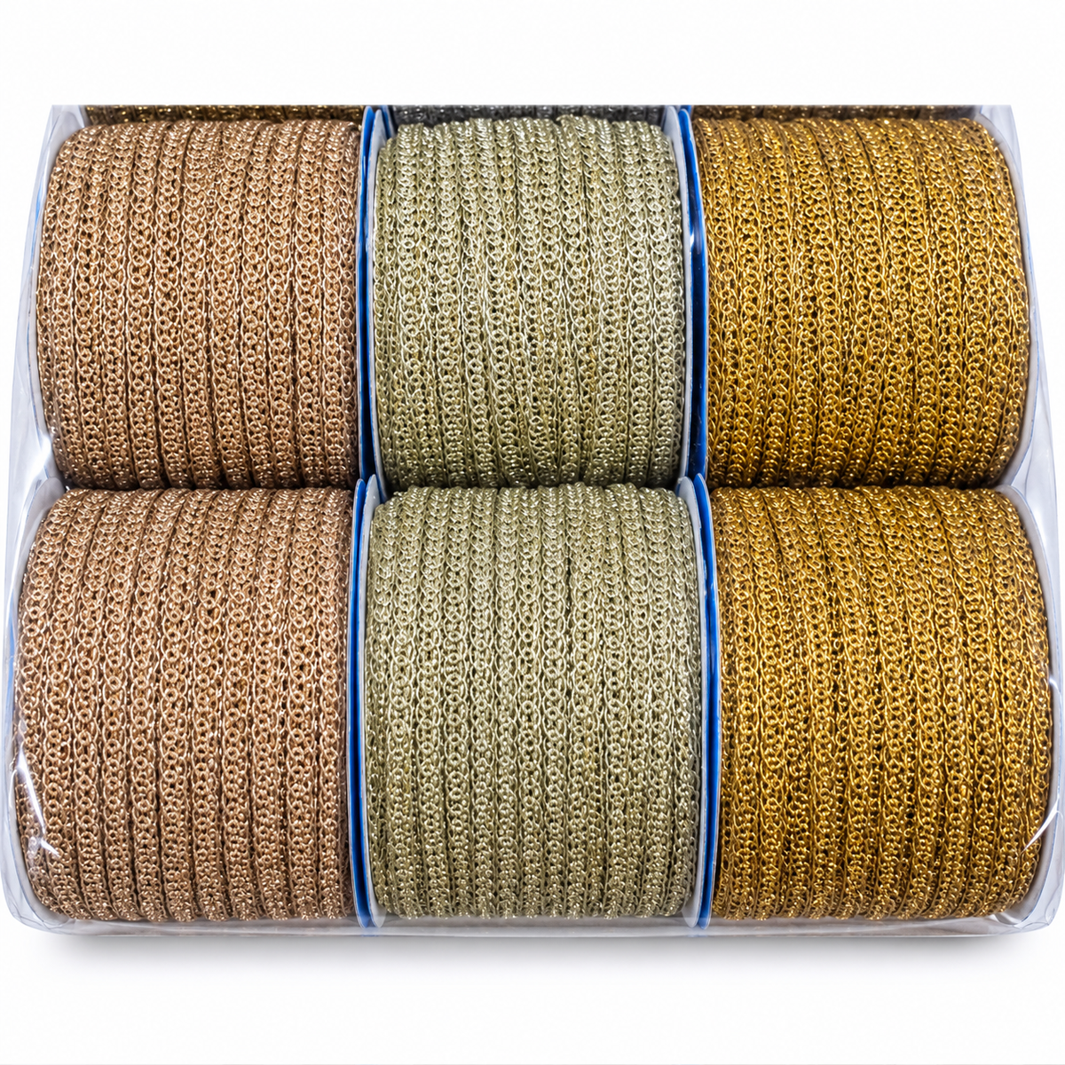 Mixed Metallic Colour Designer Lace Border for Saree, Blouse & Dupatta – 9 Meter Each, Pack of 12