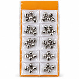 Moti No. 10 Silver Beads for Blouse, Latkan, Lehenga & Craft – Pack of 10 Packets