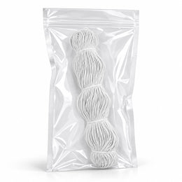 White Round Elastic Cord for Sewing & Shirring – Stretchable Elastic Thread for Tailoring