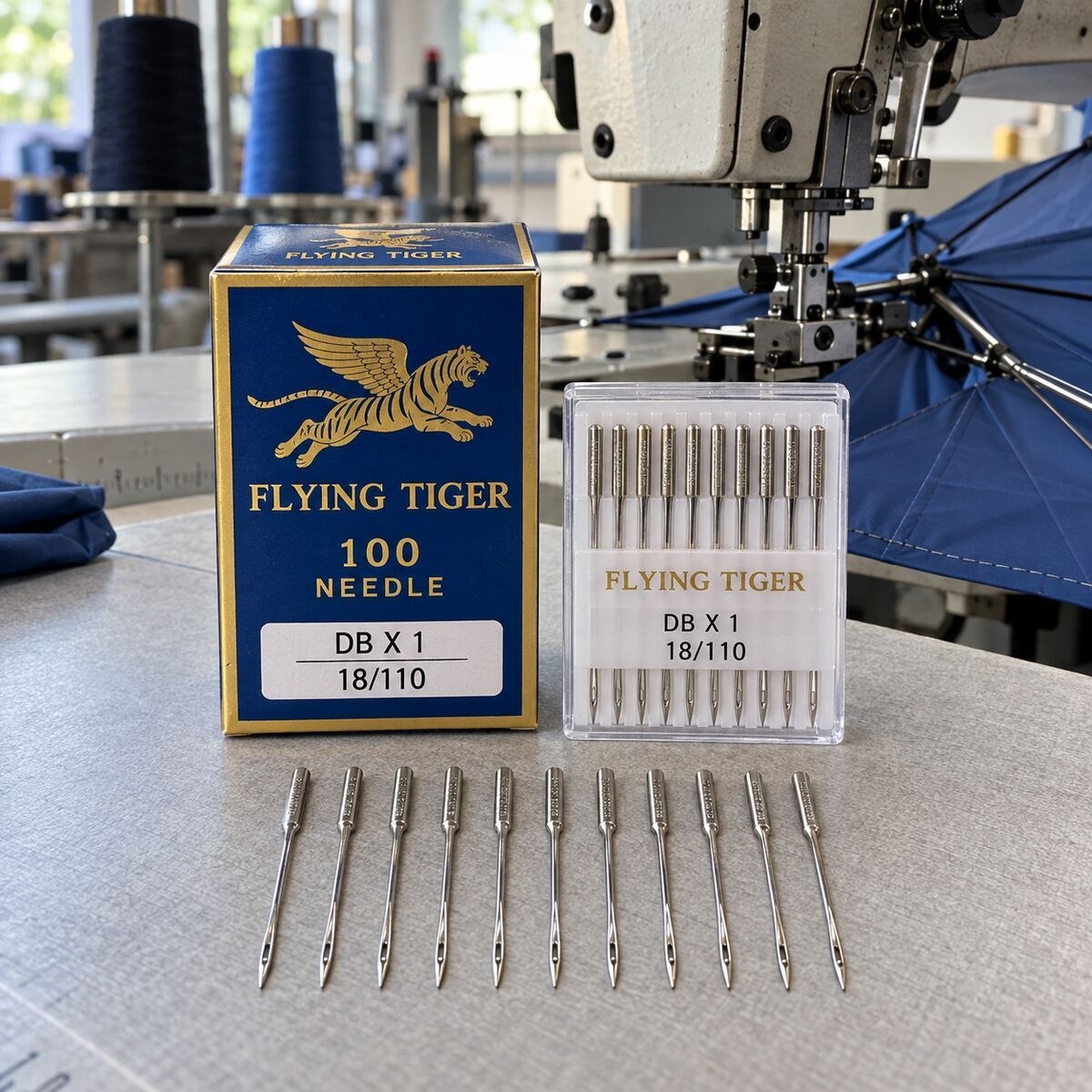 Flying Tiger DB×1 18/110 Industrial Sewing Machine Needles – 100 Needle Box
