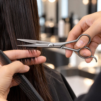 MEC Professional Hair Cutting Scissor 6.5 Inch | Stainless Steel Salon Scissors with Finger Rest