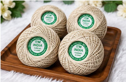 ITM India 9 Cord Cotton Thread 100g Each Pack of 4 | Piping, Crochet & Tailoring Thread