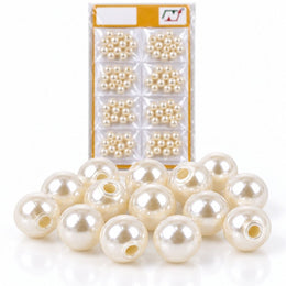 Pearl Moti No. 6 – Off White Round Beads Pack of 10 for Blouse, Latkan, Jewellery & Craft Work
